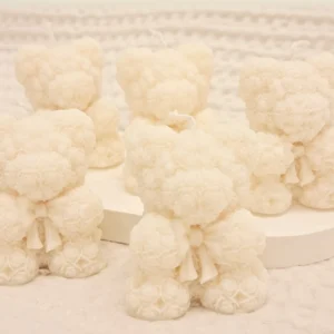 Beeswax Teddy Bear Candles