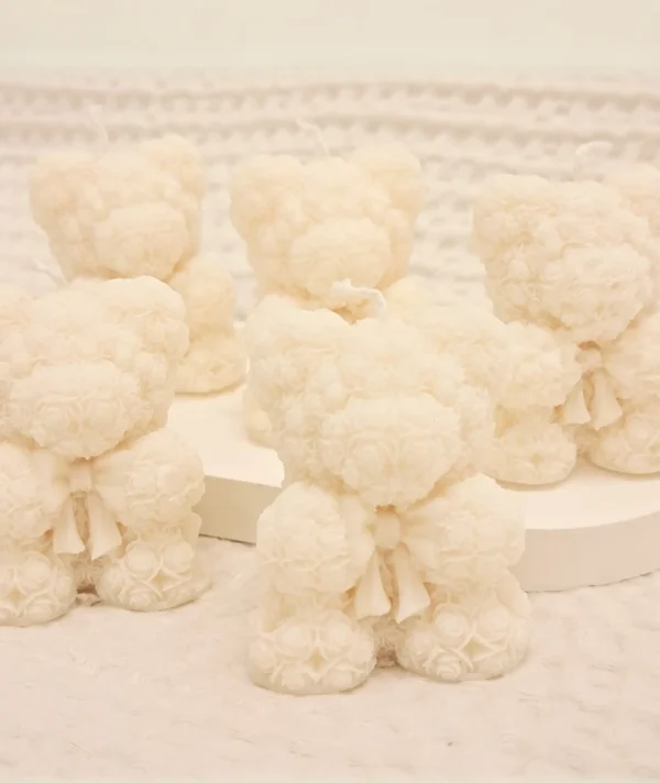 Beeswax Teddy Bear Candles