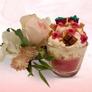 Raspberry Mousse Dessert Candle - Image 2