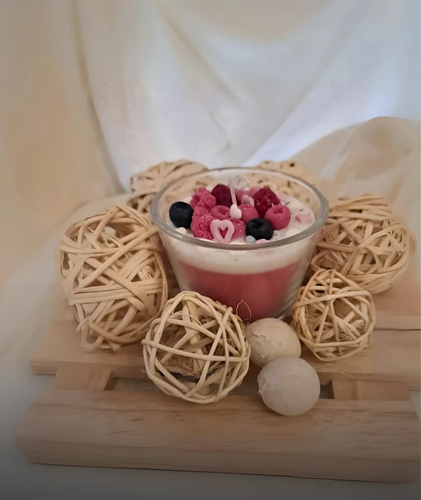 Scented Strawberry Mousse Candle