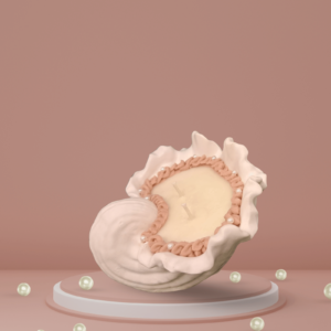 Scented Candle in Large Sea Shell