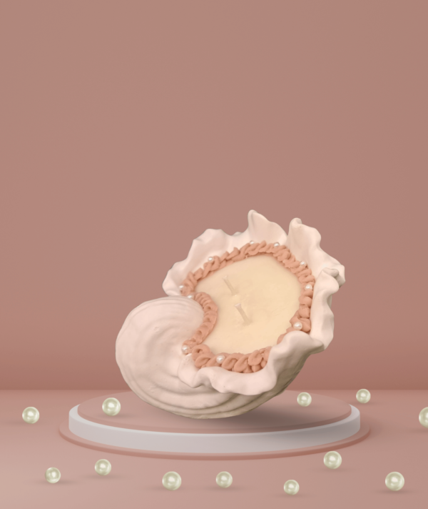 Scented Candle in Large Sea Shell