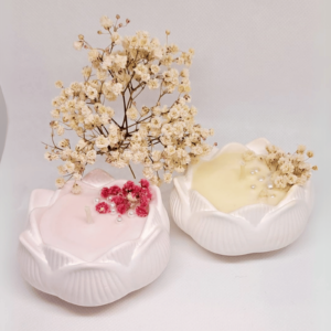 Scented Candles in Gypsum Pots