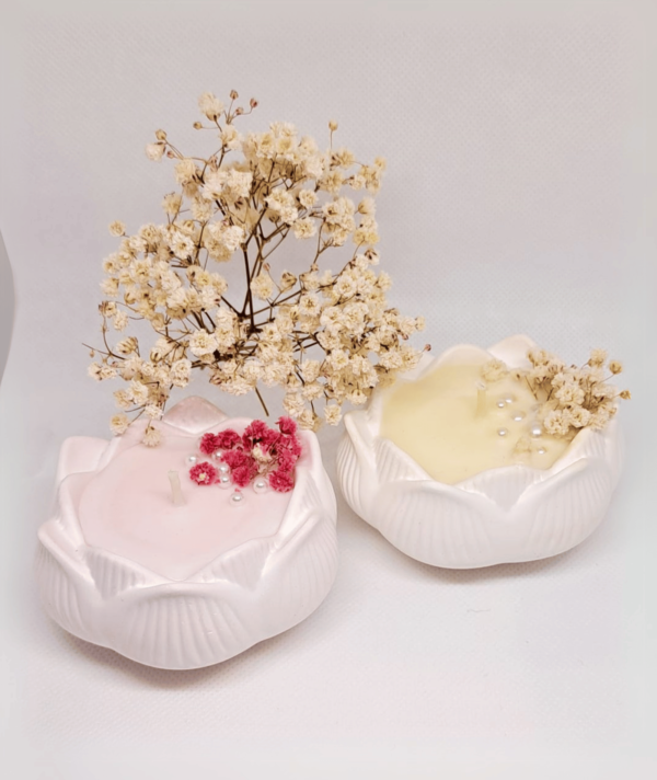 Scented Candles in Gypsum Pots